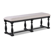 Crown Mark Regent Charcoal Black 6pc Dining Room Set