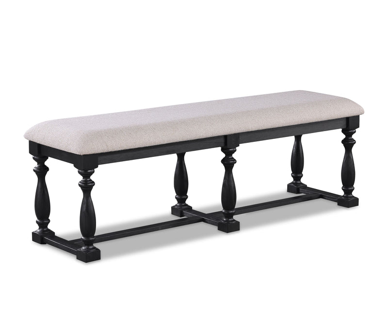 Crown Mark Regent Charcoal Black 6pc Dining Room Set