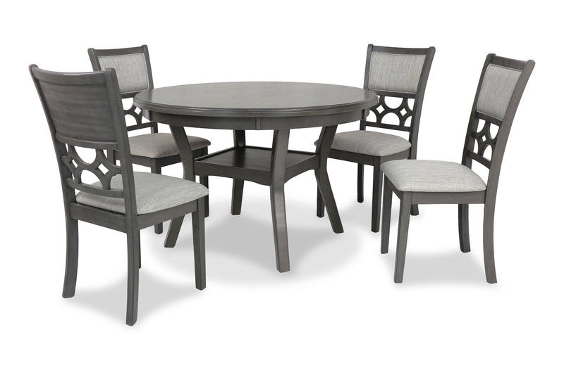 New Classic Furniture Mitchell Gray 5pc Dining Set