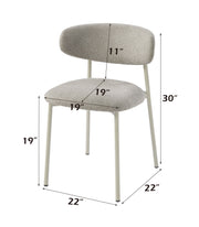 2 Acme Furniture Ingram Light Gray Side Chairs