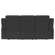 Coaster Furniture Brentwood Dark Charcoal Grey Motion Reclining Sofa