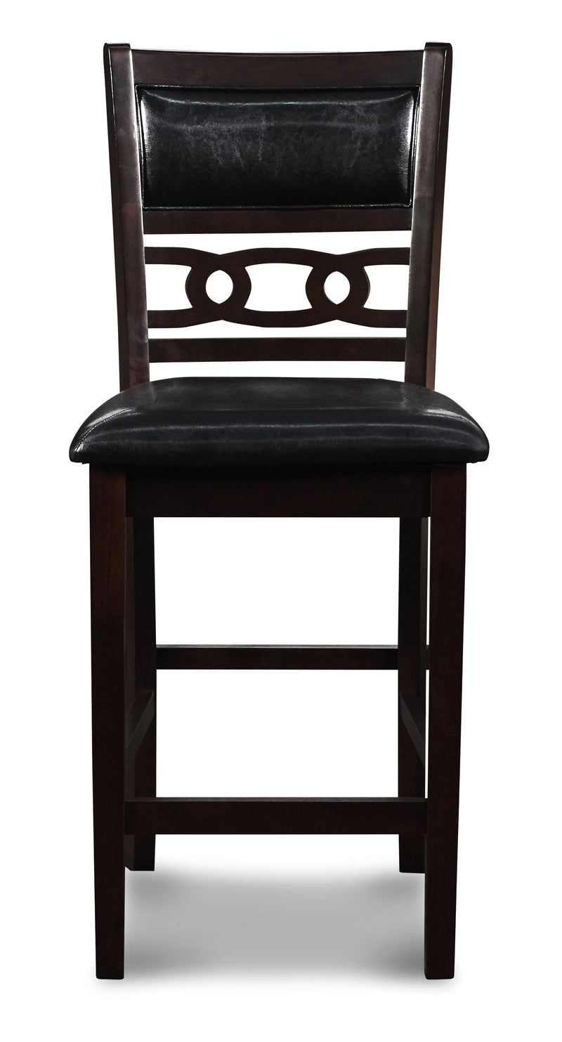 New Classic Furniture Gia Ebony Round 5pc Counter Height Set