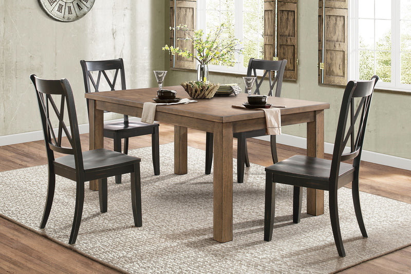 Home Elegance Janina Natural White 5pc Dining Room Set