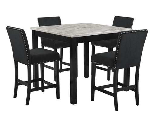New Classic Furniture Celeste Black 42 Inch 5pc Counter Height Set
