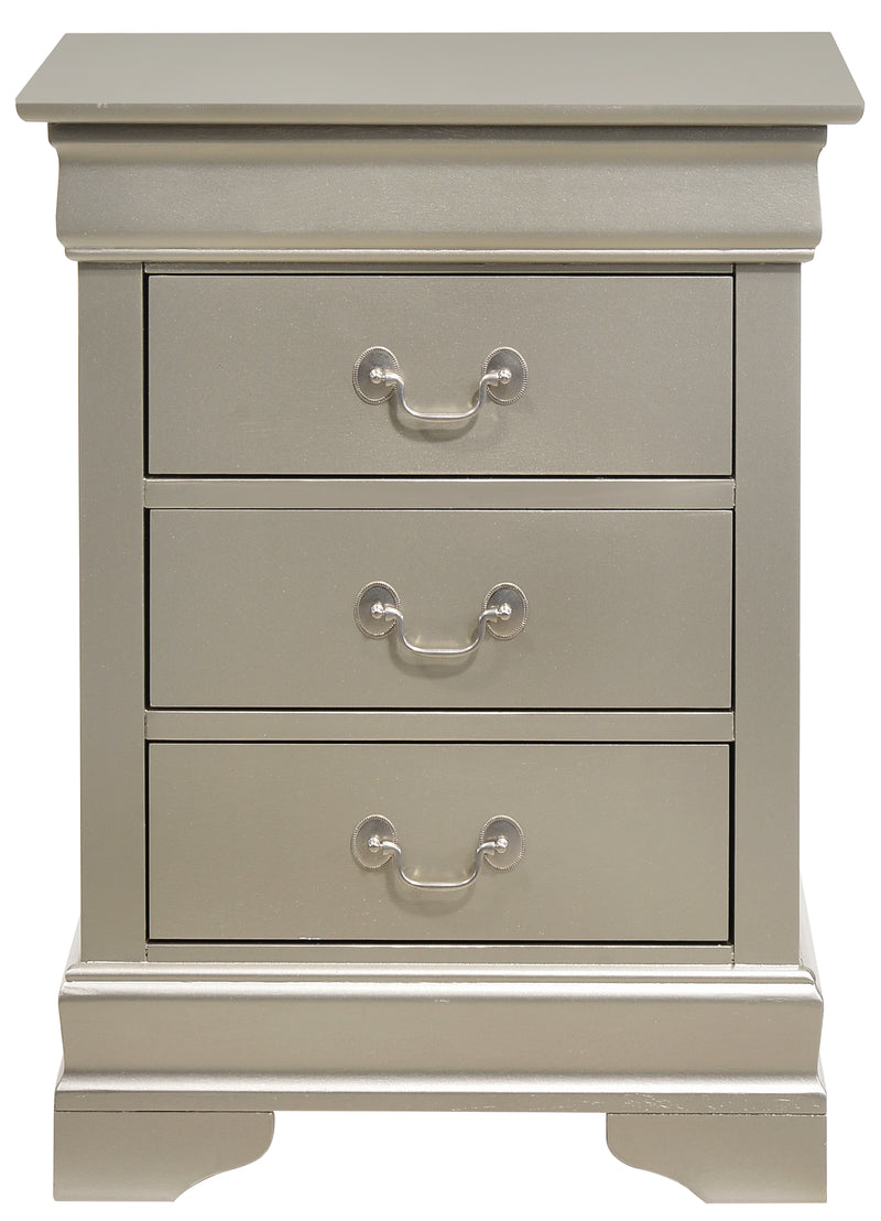 Glory Furniture Louis Phillipe Beige Drawers Nightstand