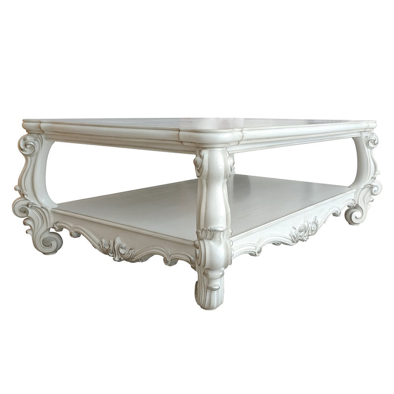 Acme Furniture Versailles Bone White Wood 3pc Coffee Table Set
