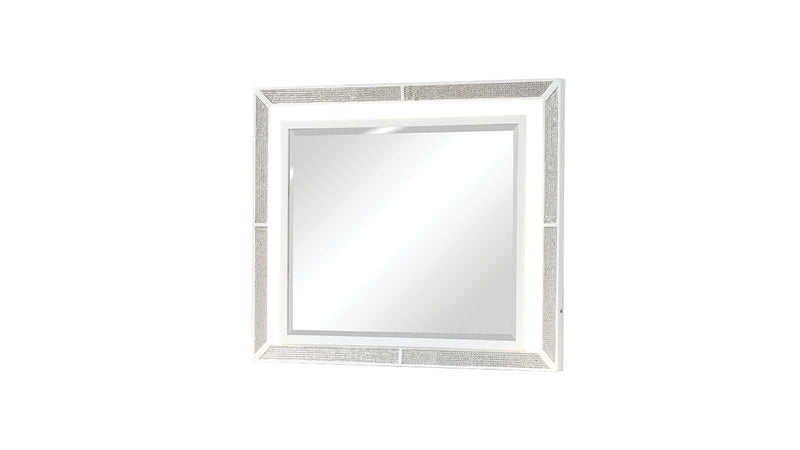 Galaxy Home Crystal White Mirror
