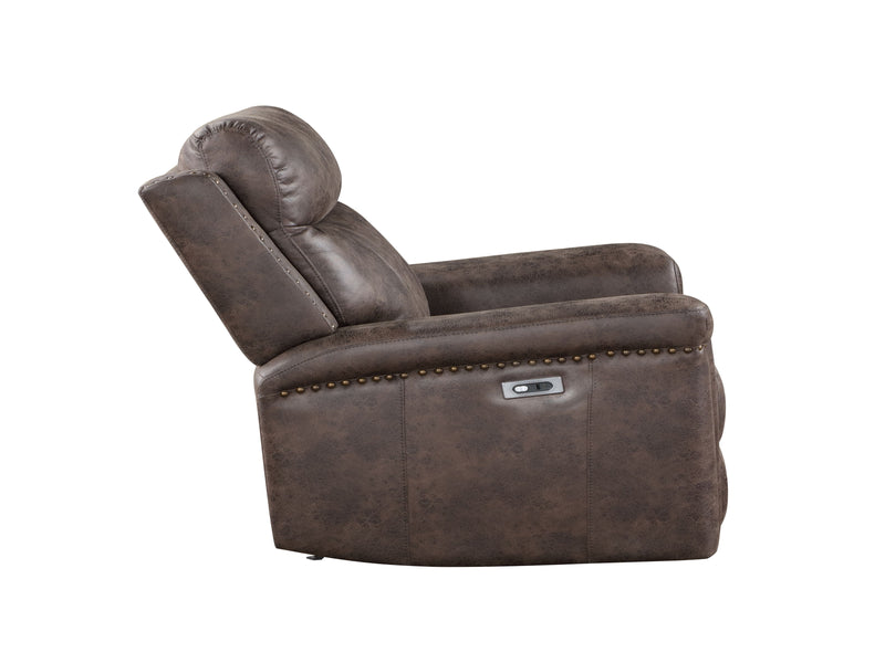 New Classic Furniture Quade Mocha Power Glider Recliner