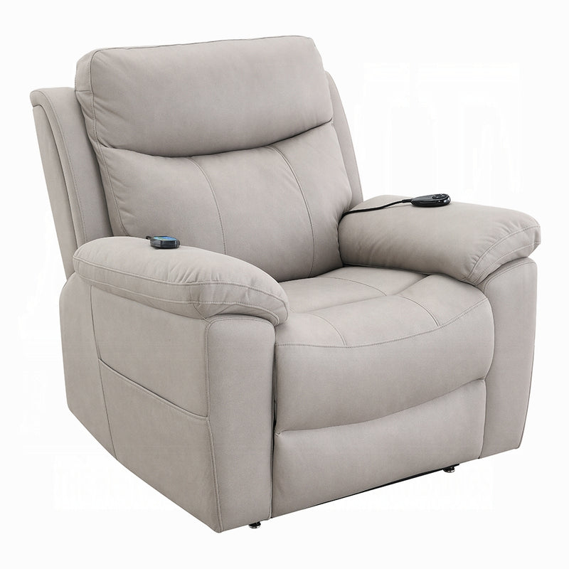 Acme Furniture Chriki Light Gray Power Recliner