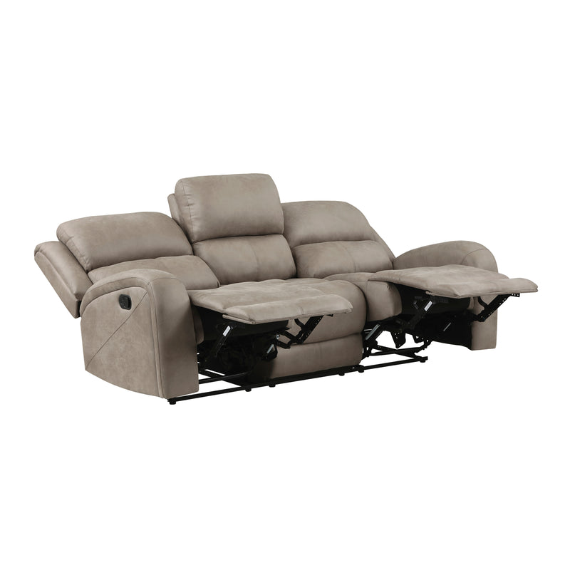 Home Elegance Pagosa Brown Double Reclining Sofa