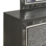 New Classic Furniture Radiance Silver Dresser and Mirror