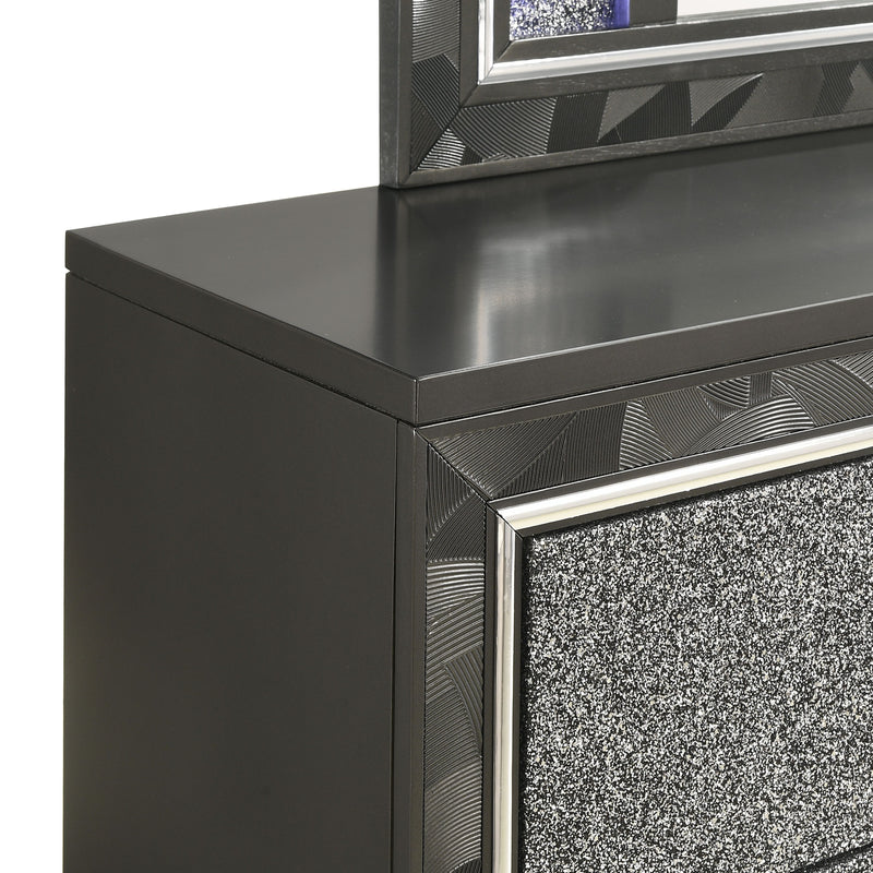 New Classic Furniture Radiance Silver Dresser and Mirror