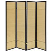 Coaster Furniture Pearce Natural Beige 4 Panel Room Divider Folding Screen