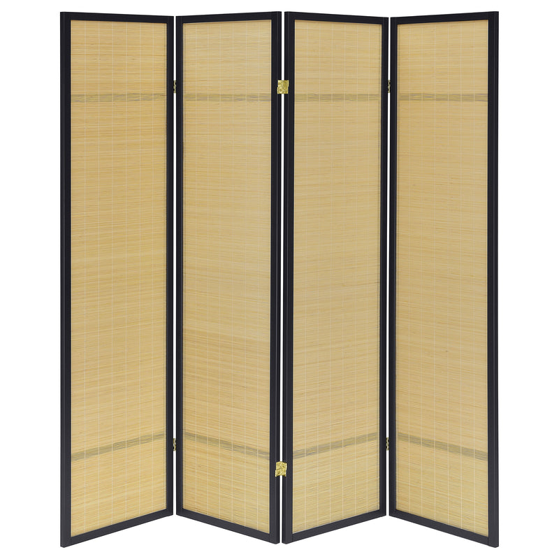 Coaster Furniture Pearce Natural Beige 4 Panel Room Divider Folding Screen