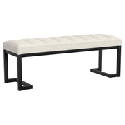 Coaster Furniture Mesa Vanilla Ivory Tufted Accent Bench