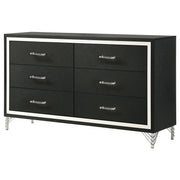 Coaster Furniture Lucia Black 6 Drawer Dresser