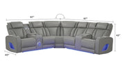 Galaxy Home Fortuner Gray Sectional