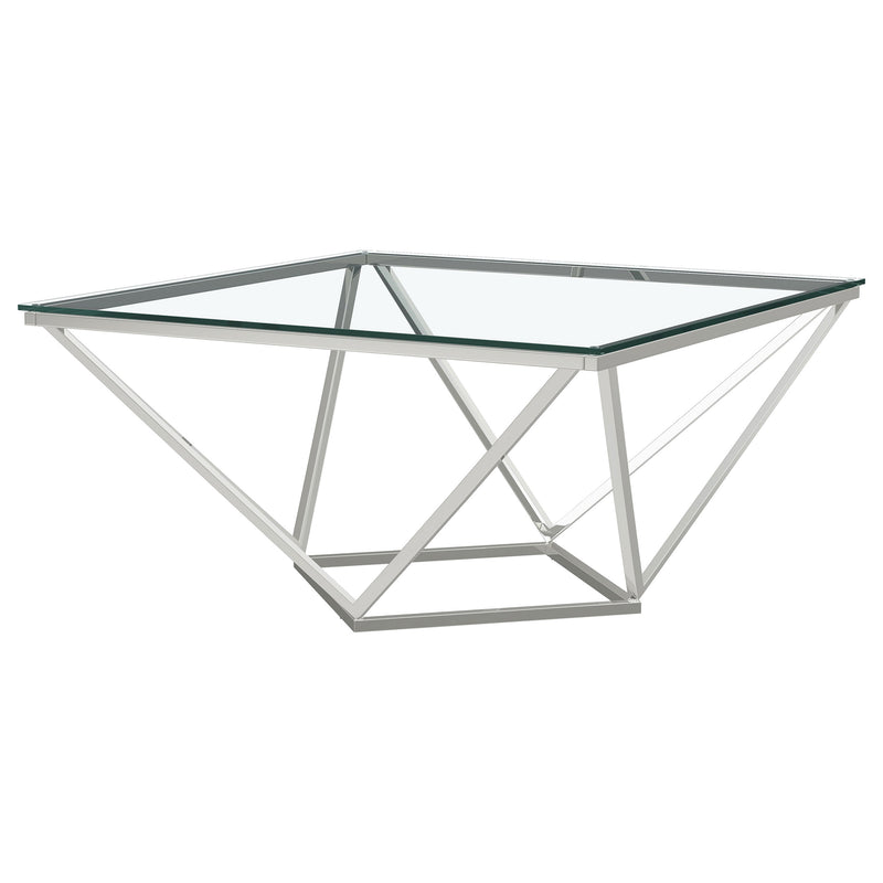 Coaster Furniture Brittania Silver Square Coffee Table