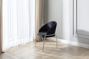 Galaxy Home Onyx Black Gold Chairs