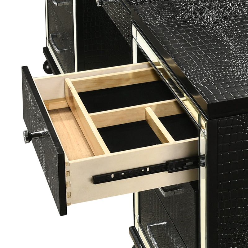 New Classic Furniture Valentino Black Vanity Table