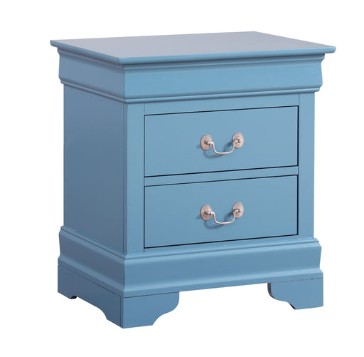 Glory Furniture Louis Phillipe Teal Nightstand