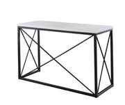 Steve Silver Skyler White Marble Top Sofa Table