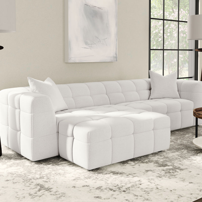 Coaster Furniture Everly Off White Rectangular Ottoman