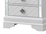 Glory Furniture Verona Sleek Silver Champagne Nightstand