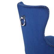 2 Galaxy Home Erica Navy Blue Wood Dining Chairs