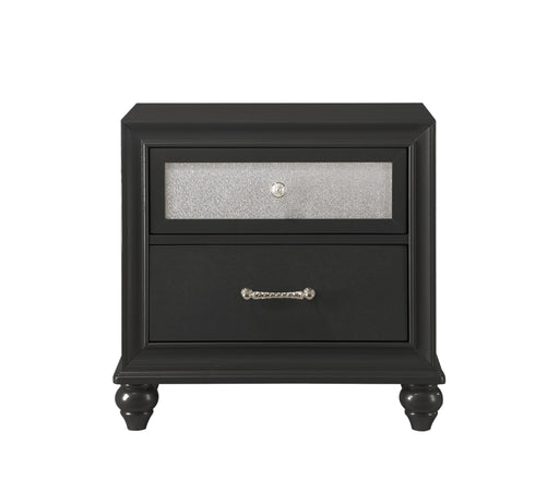 Crown Mark Lila Black Night Stand