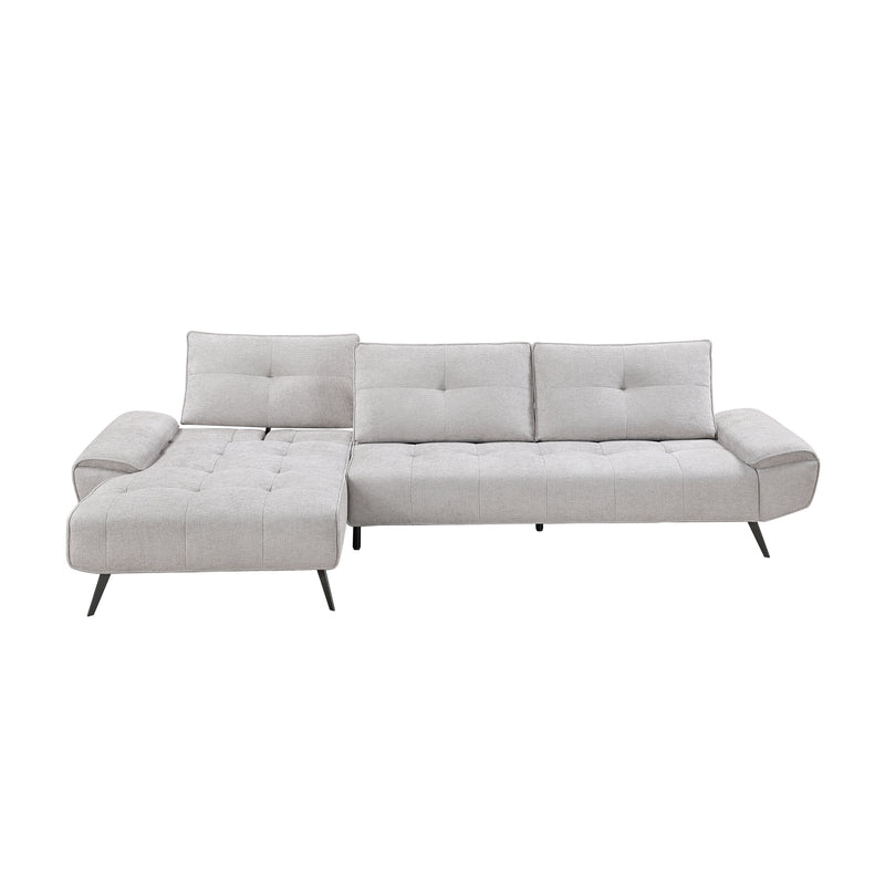 Home Elegance Dominic Orange 2pc Sectional with Left Chaise