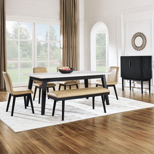 Steve Silver Vida Black White 6pc Dining Set