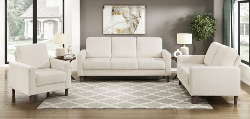Home Elegance Crandall Beige 3pc Living Room Set