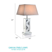 Glory Furniture Mirror GM0106 Table Lamp
