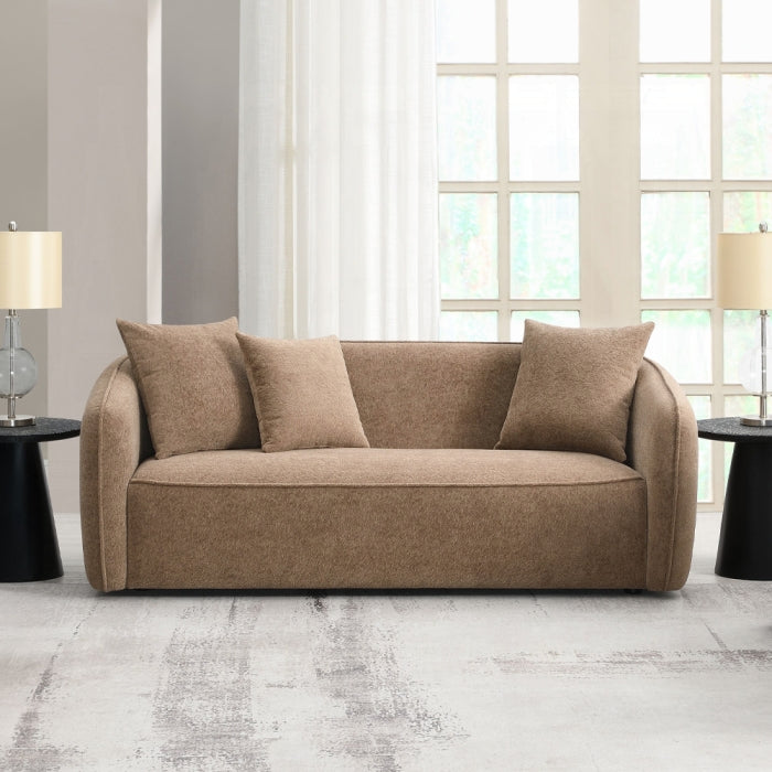 Acme Furniture Keith Brown Sofa with 3 Pillows