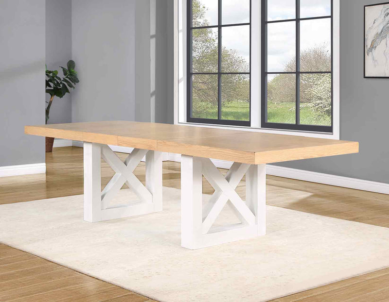 Steve Silver Magnolia Natural White Dining Table