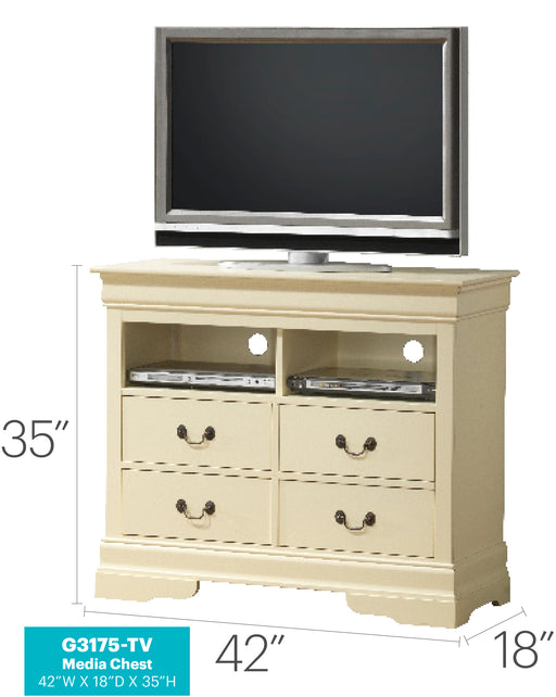 Glory Furniture Louis Phillipe Black Media Chest