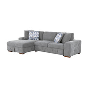 Home Elegance Raife Gray 2pc Sectional with Left Chaise