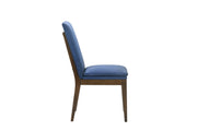 2 New Classic Furniture Maggie Walnut Blue Dining Chairs