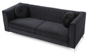 Glory Furniture Delray Gray Velvet Microsuede Sofa
