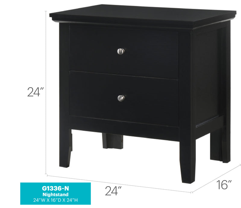 Glory Furniture Primo Black Nightstand