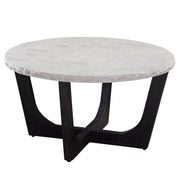 Steve Silver Chrissy White Marble Cocktail Table