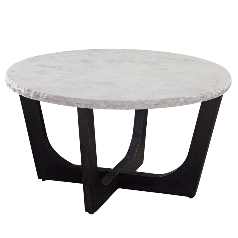 Steve Silver Chrissy White Marble Cocktail Table