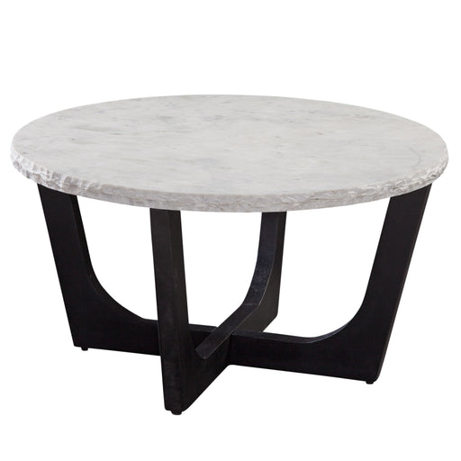 Steve Silver Chrissy White Marble Cocktail Table