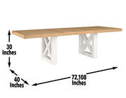 Steve Silver Magnolia Natural White Dining Table
