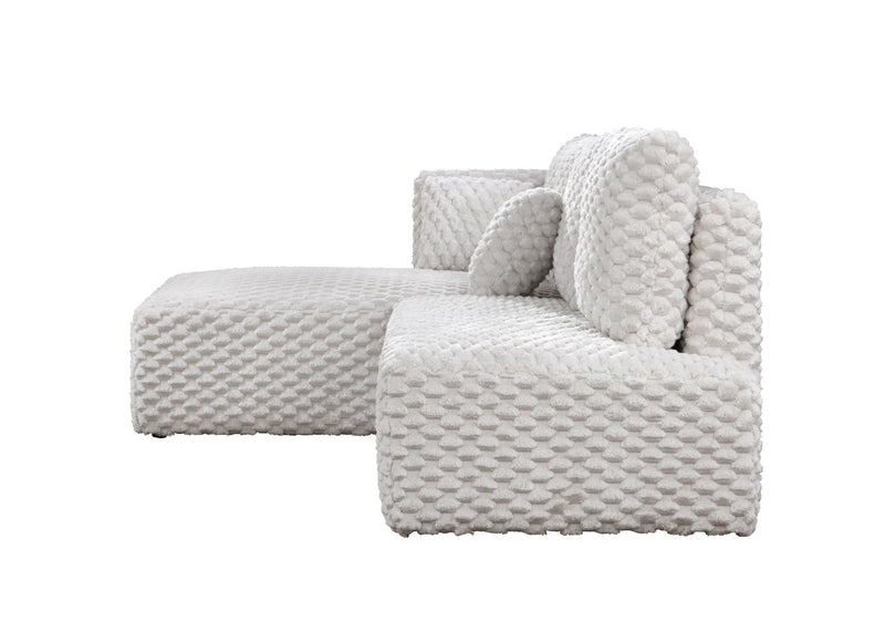 Acme Furniture Manya Cream Sectional Sofa