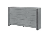 Global Furniture Logan Silver Dresser and Mirror