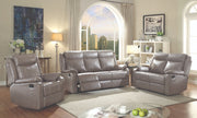 Glory Furniture Ward Gray Faux Leather 3pc Living Room Set