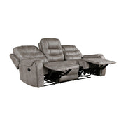 Home Elegance Oberon Dark Gray Double Reclining Sofa