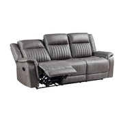 New Classic Furniture Enzo Gray Sofa with Dual Recliner